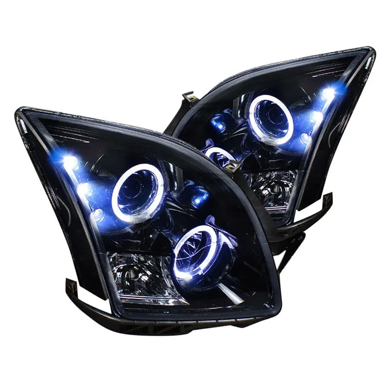 Spec-D 06-09 Ford Fusion Halo Projector Headlights Smoked 1