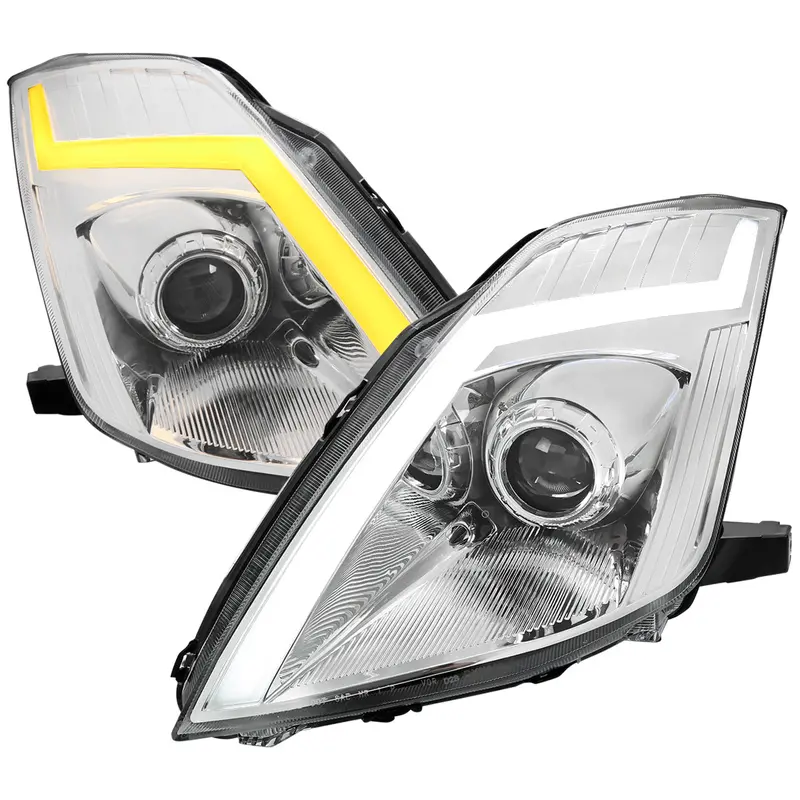 Spec-D 06-09 Nissan 350Z Seq Projector Headlights Chrome Factory Hid 1