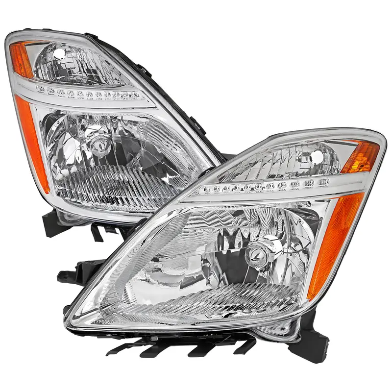Spec-D 06-09 Prius Headlights Oem Style Amber Reflector Chrome 1
