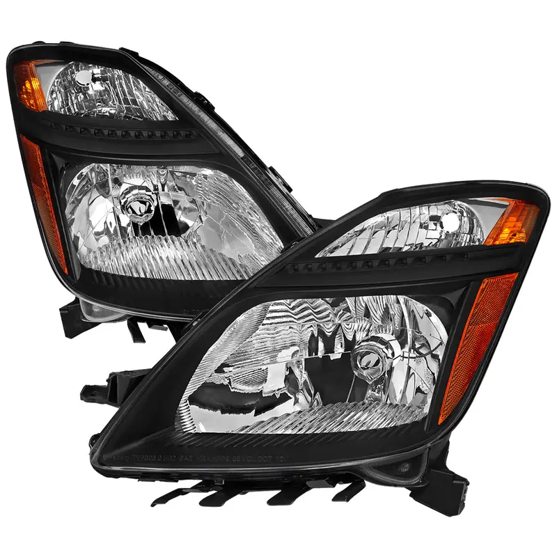 Spec-D 06-09 Prius Oe Style With Amber Reflector Headlights Black 1