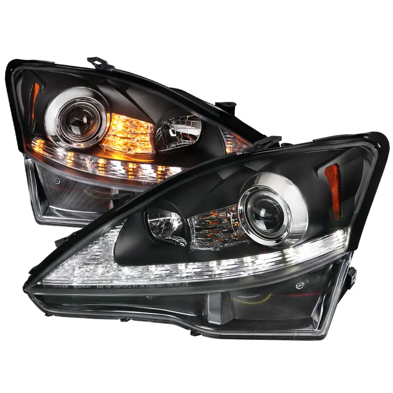 Spec-D 06-10 Lexus Is250 Is350 Headlights Sequential Led Strip Black 1