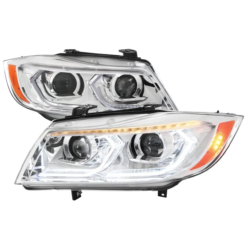 Spec-D 06-11 Bmw E90 3-Series 4Dr Led Projector Headlights Chrome 1