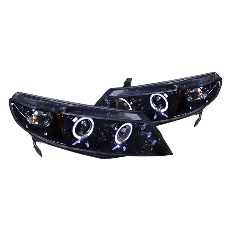Spec-D 06-11 Civic 4Dr Projector Headlights Black/Smoked Lens 1