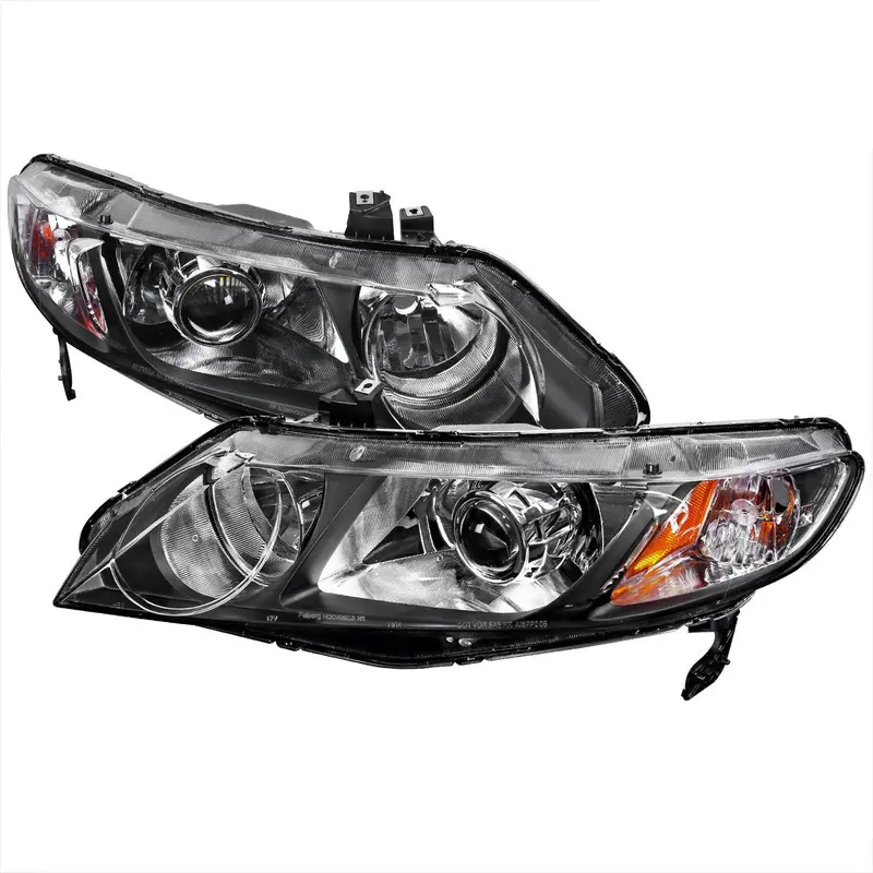 Spec-D 06-11 Civic Retro Projector Headlights Black 4Dr 1