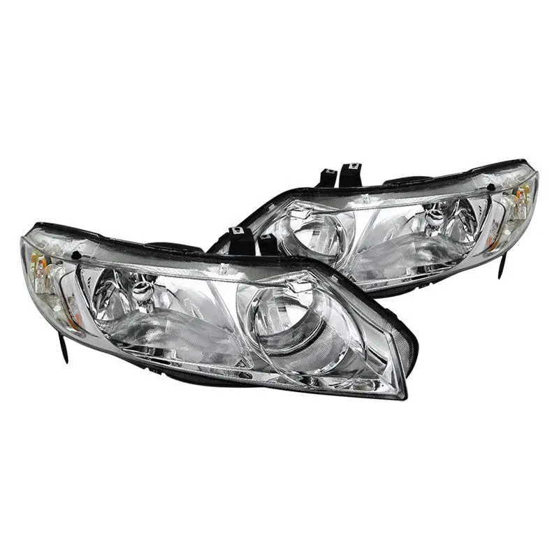 Spec-D 06-11 Honda Civic 4Dr Chrome Headlights 1