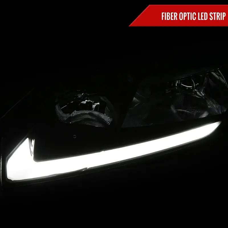 Spec-D 06-11 Honda Civic 4Dr Headlights Oem Style Led Strip Black 2