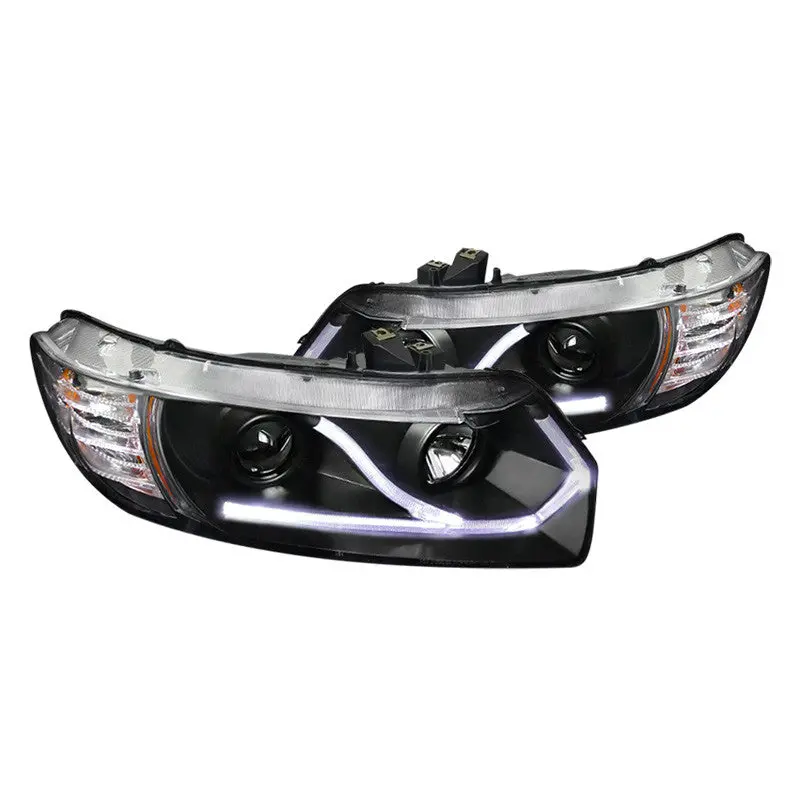 Spec-D 06-11 Honda Civic Coupe Projector Headlights Black 1