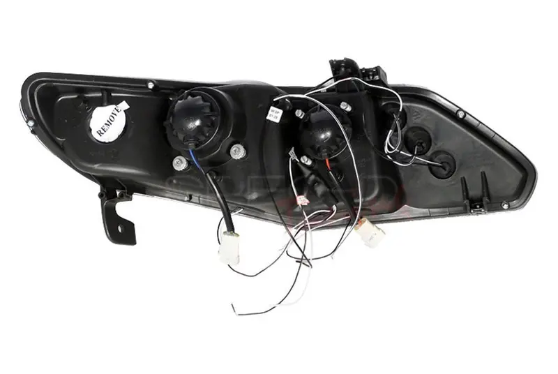 Spec-D 06-11 Honda Civic Sedan Halo Projector Headlights Black 2