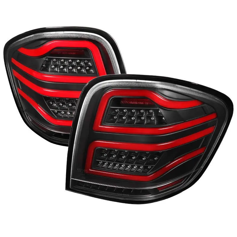 Spec-D 06-11 Mercedes M-Class Red Bar Led Tail Lights Clear Lens 1