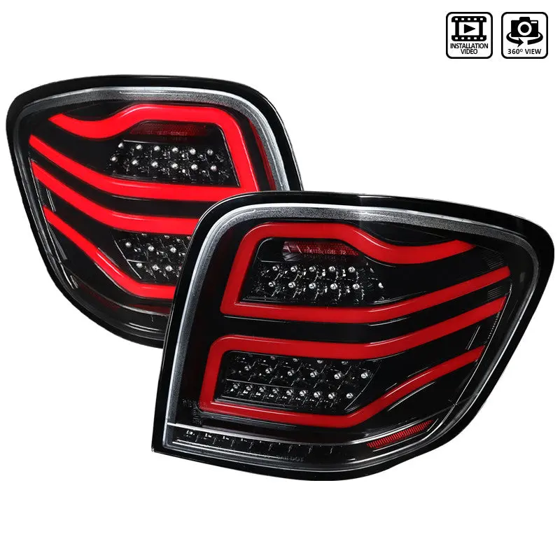 Spec-D 06-11 Mercedes M-Class W164 Led Tail Lights Black/Clear 2