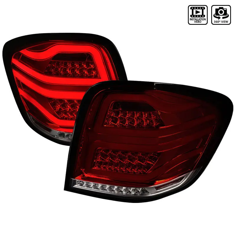 Spec-D 06-11 Mercedes W164 M-Class Led Tail Lights Red Smoked 2