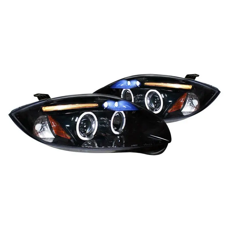 Spec-D 06-11 Mitsubishi Eclipse Headlights Dual Halo Projector Black 1