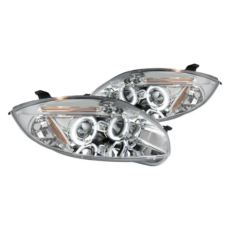 Spec-D 06-11 Mitsubishi Eclipse Headlights Dual Halo Projector Chrome 1