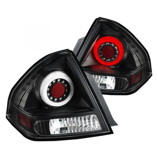 Spec-D 06-13 Chevy Impala Led Tail Lights Matte Black/Clear 1
