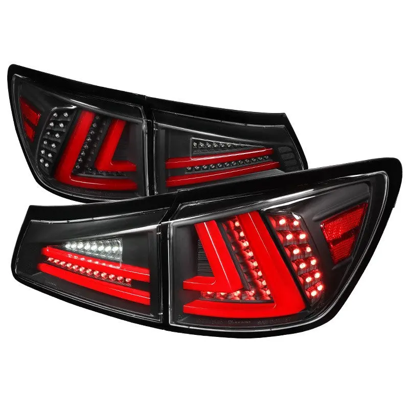 Spec-D 06-13 Lexus Is250 Is350 Tail Lights Led Chrome/Red/Clear 1