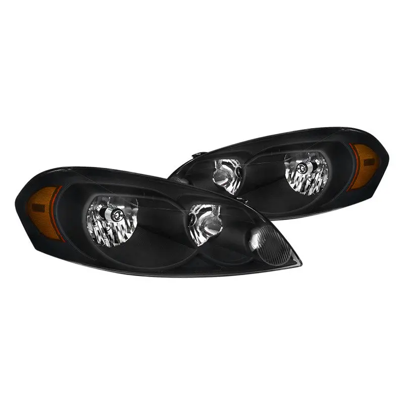 Spec-D 06-16 Chevy Impala Headlights Crystal Matte Black/Clear Lens 1