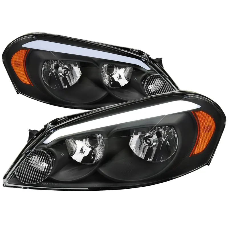 Spec-D 06-16 Impala/06-07 Monte Carlo Headlights Led Strip Black/Clear 1