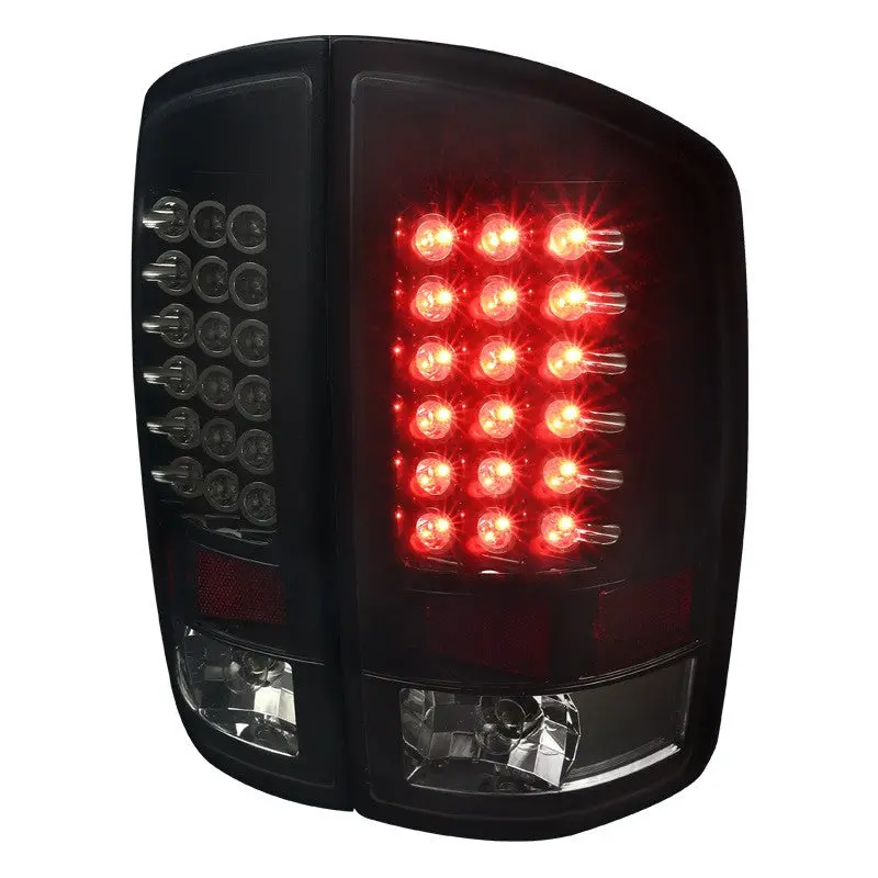 Spec-D 07-08 Dodge Ram Led Tail Lights Smoked Black Housing 1