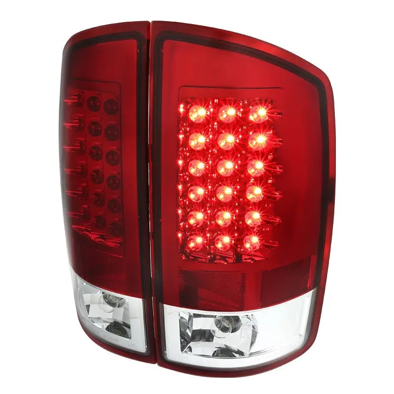 Spec-D 07-09 Dodge Ram 1500 2500 3500 Tail Lights Led Red/Clear 1