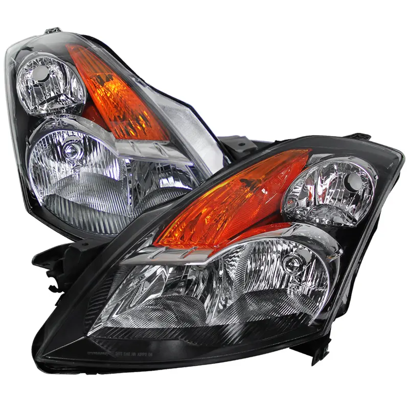 Spec-D 07-09 Nissan Altima 4Dr Headlights Amber Reflectors Black 1