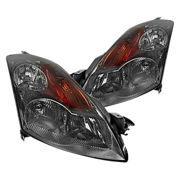 Spec-D 07-09 Nissan Altima Headlights Crystal Matte Black/Smoked Lens 1