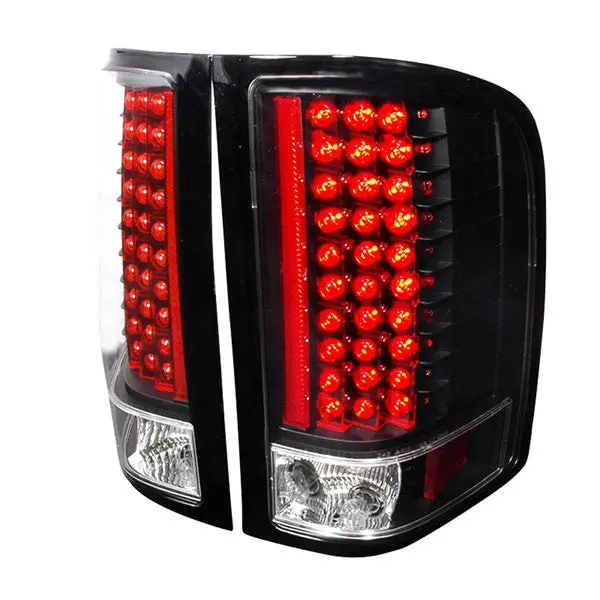 Spec-D 07-11 Chevrolet Silverado Led Tail Lights Black 1