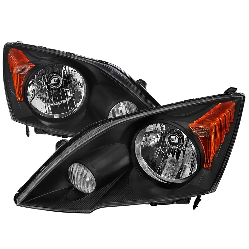 Spec-D 07-11 Honda Cr-V Headlights Oem Style Matte Black/Clear 1