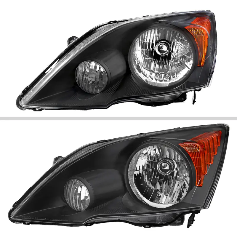Spec-D 07-11 Honda Cr-V Headlights Oem Style Matte Black/Clear 2