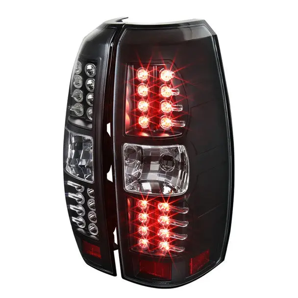 Spec-D 07-12 Chevy Avalanche Led Tail Lights Matte Black/Clear 1
