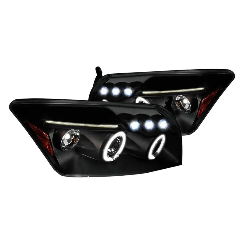 Spec-D 07-12 Dodge Caliber Halo Projector Headlights Black 1