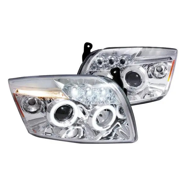 Spec-D 07-12 Dodge Caliber Halo Projector Headlights Chrome 1
