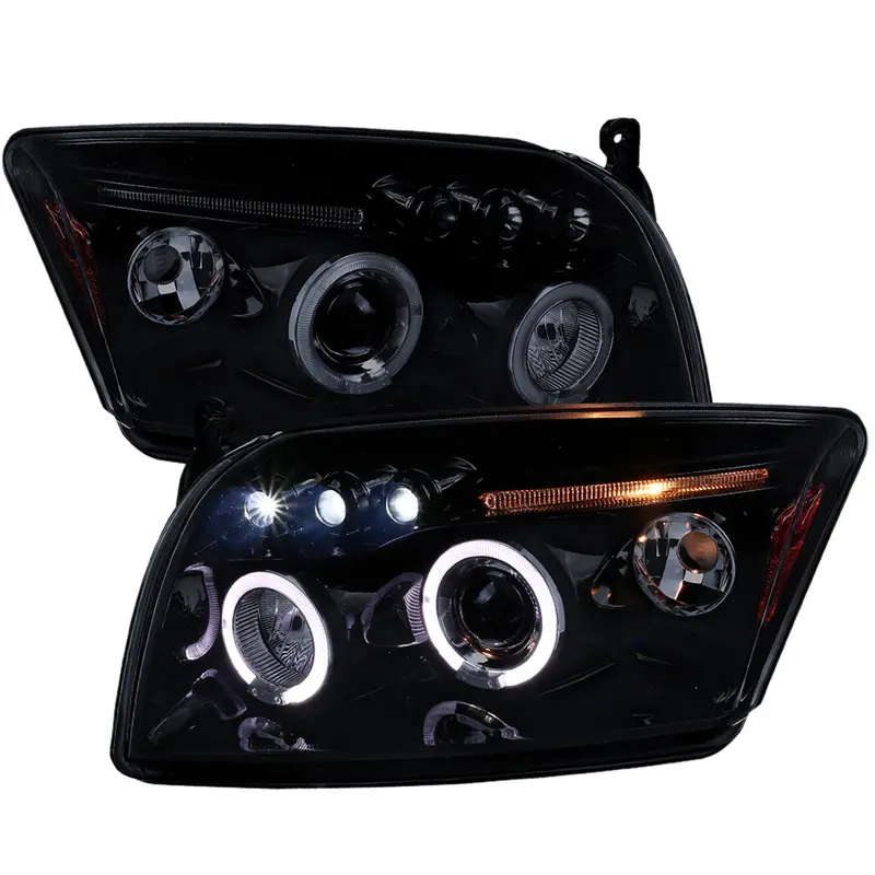 Spec-D 07-12 Dodge Caliber Headlights Halo Projector Smoked 1