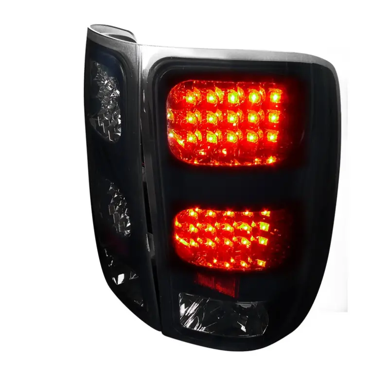 Spec-D 07-12 Gmc Sierra Led Tail Lights Black/Smoked Lens 1