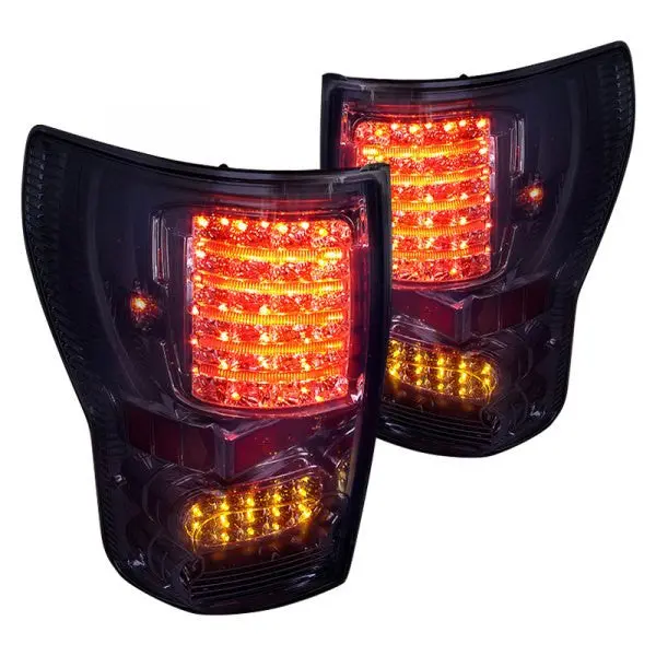 Spec-D 07-12 Toyota Tundra Led Tail Lights Black Housing 1