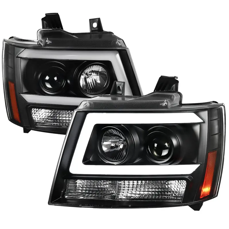 Spec-D 07-13 Avalanche 07-14 Tahoe Suburban Projector Headlights Black 1