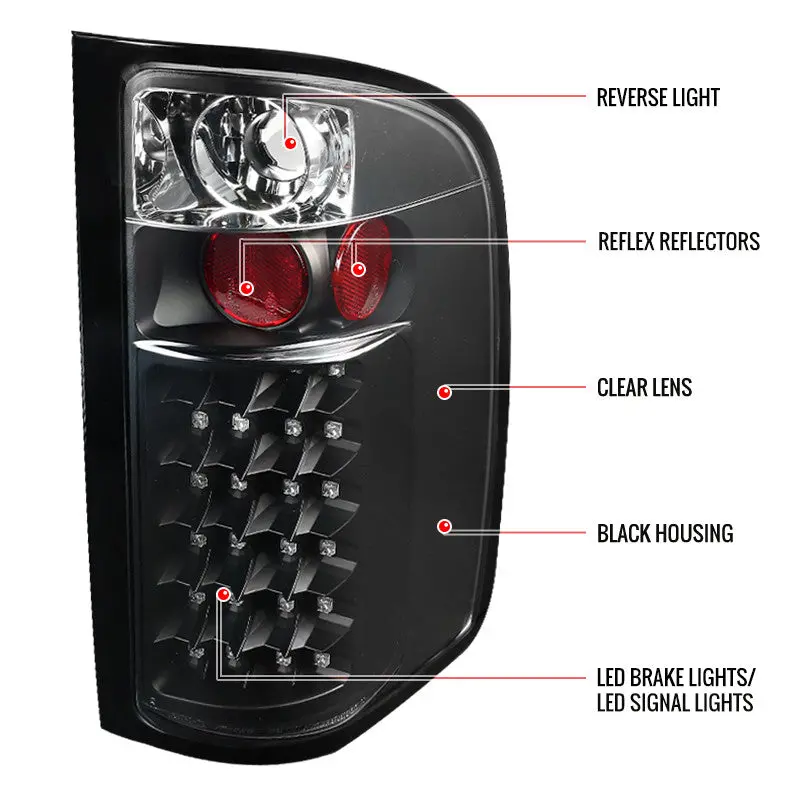 Spec-D 07-13 Chevy Silverado Led Tail Lights Matte Black/Smoked V2 2