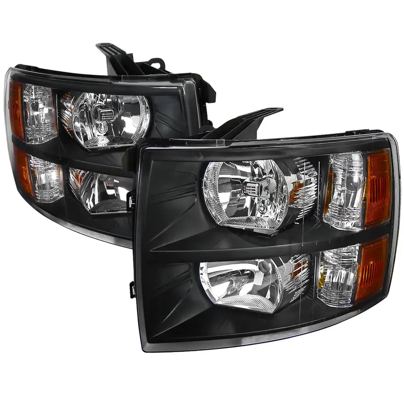 Spec-D 07-13 Silverado 1500/ 07-14 2500Hd 3500Hd Bar Headlights Black 1