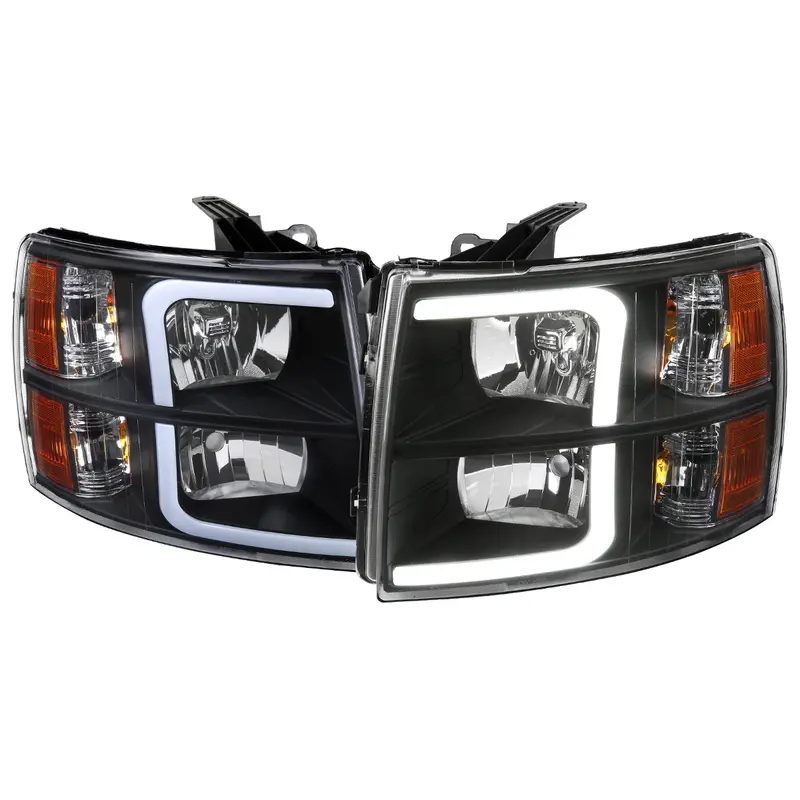 Spec-D 07-13 Silverado 1500/ 07-14 2500Hd 3500Hd Headlights Black 1