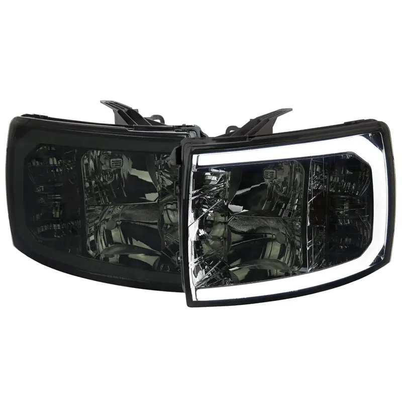 Spec-D 07-13 Silverado 1500 2500Hd 3500Hd Headlights Smoked 1