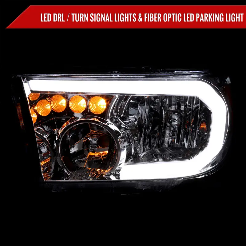 Spec-D 07-13 Tundra/08-17 Sequoia Headlights Led Tube Oem Style 2