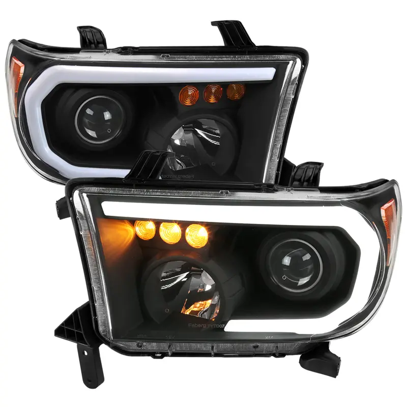 Spec-D 07-13 Tundra/ 08-17 Sequoia Headlights Oem Style Black 1