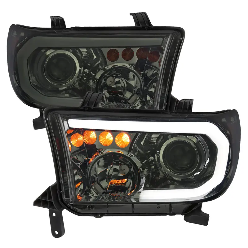 Spec-D 07-13 Tundra/08-17 Sequoia Headlights Retro Style Tube 1