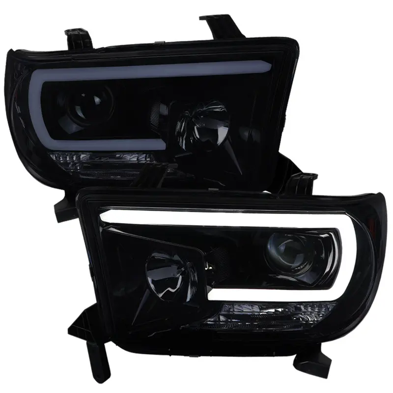Spec-D 07-13 Tundra 08-17 Sequoia Projector Headlights Black/Smoked 1