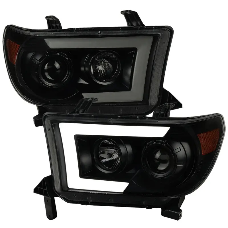 Spec-D 07-13 Tundra 08-17 Sequoia Sequential Headlights Black/Smoked 1