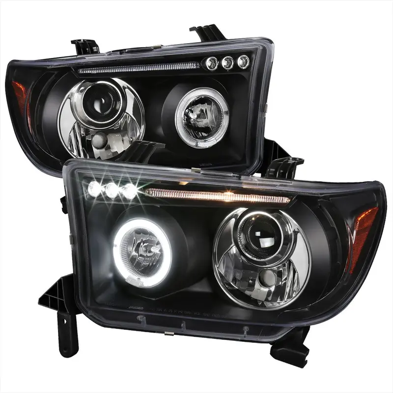 Spec-D 07-13 Tundra 8-17 Sequoia Projector Headlights Black 1