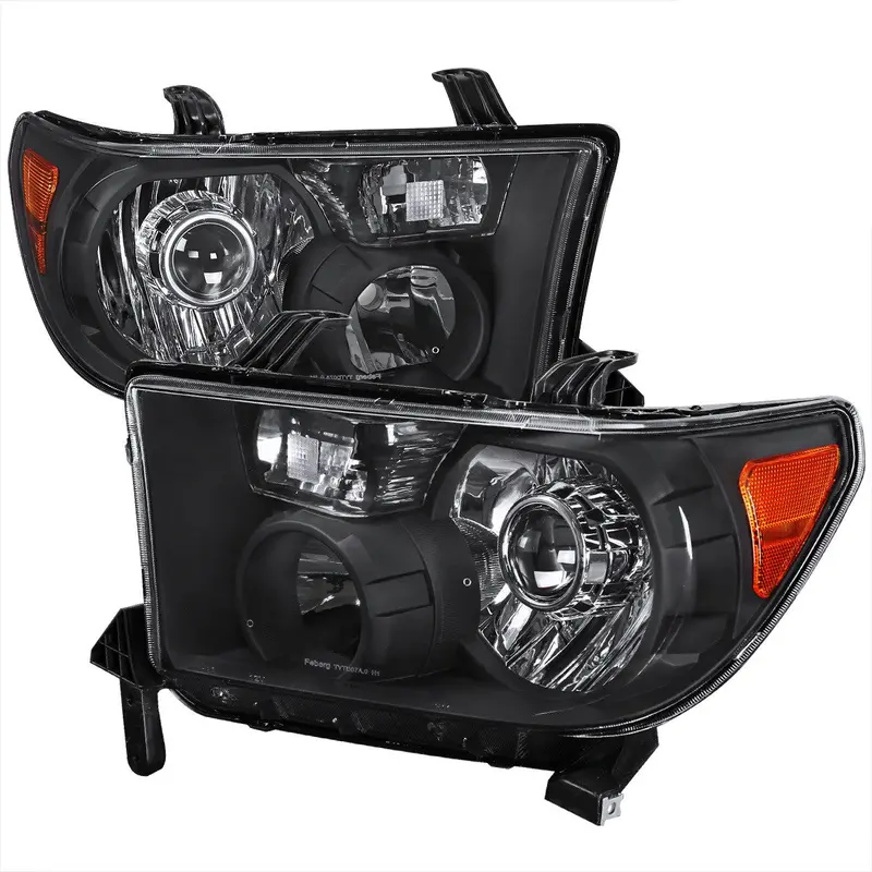 Spec-D 07-13 Tundra Retrofit Projector Headlights Black 1