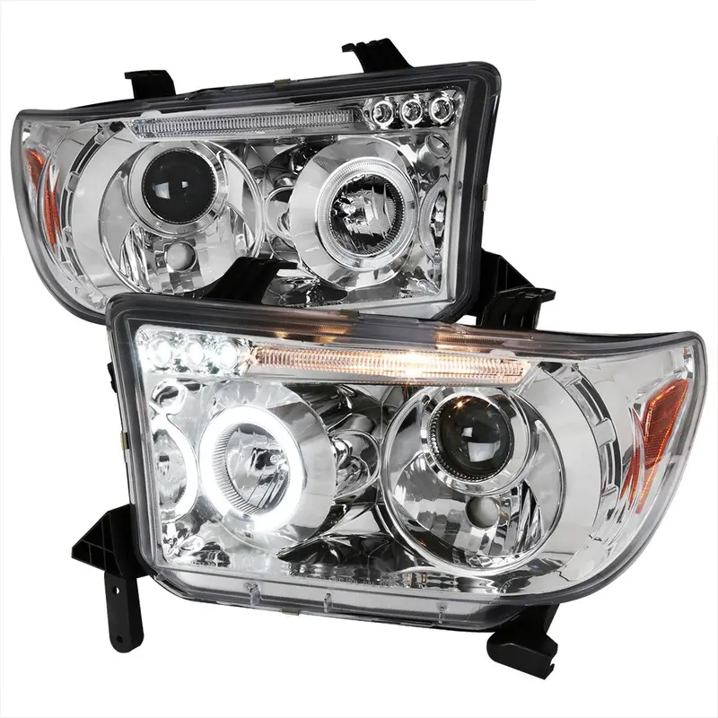 Spec-D 07-13 Tundra Sequoia Halo Projector Headlights Chrome 1