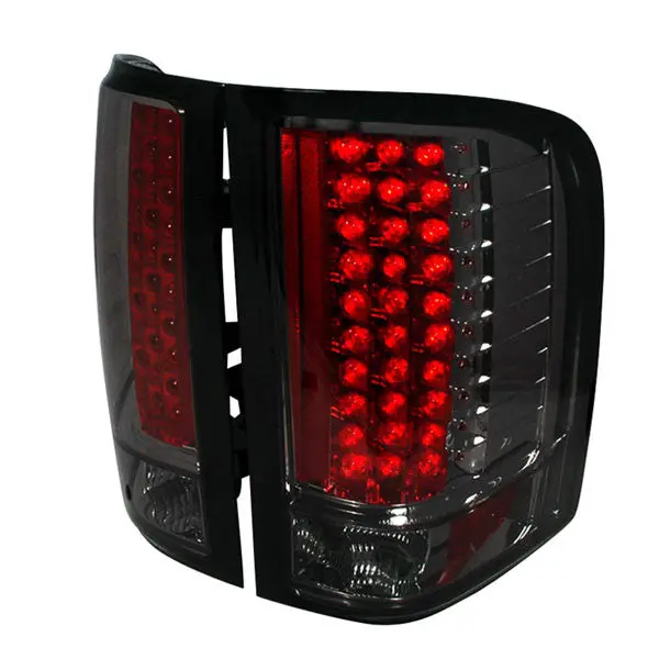 Spec-D 07-14 Chevy Silverado Led Tail Lights Chrome/Smoked 1