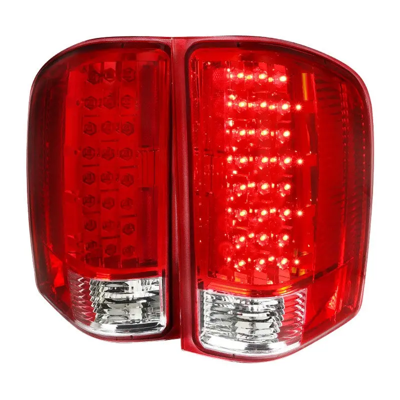 Spec-D 07-14 Chevy Silverado Led Tail Lights Chrome/Smoked (Oz) 1