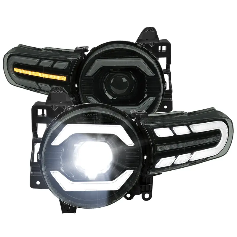 Spec-D 07-14 Fj Cruiser Projector Headlights With Seq Turn Blk Smoked 1